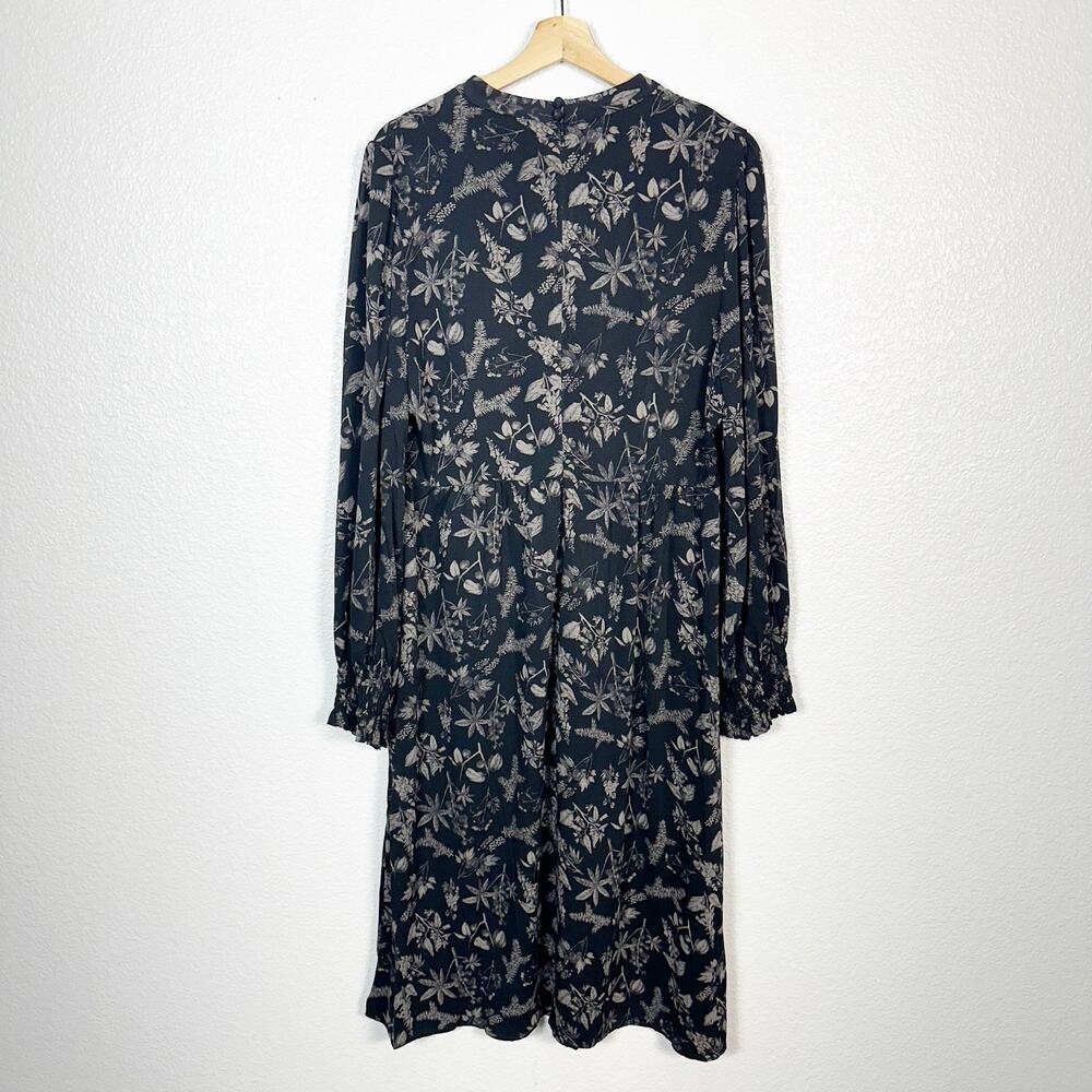 Disturbia Womens Goth Poisonous Plant Puff Sleeve Midi Dress Black Size US 12 - Picture 7 of 16